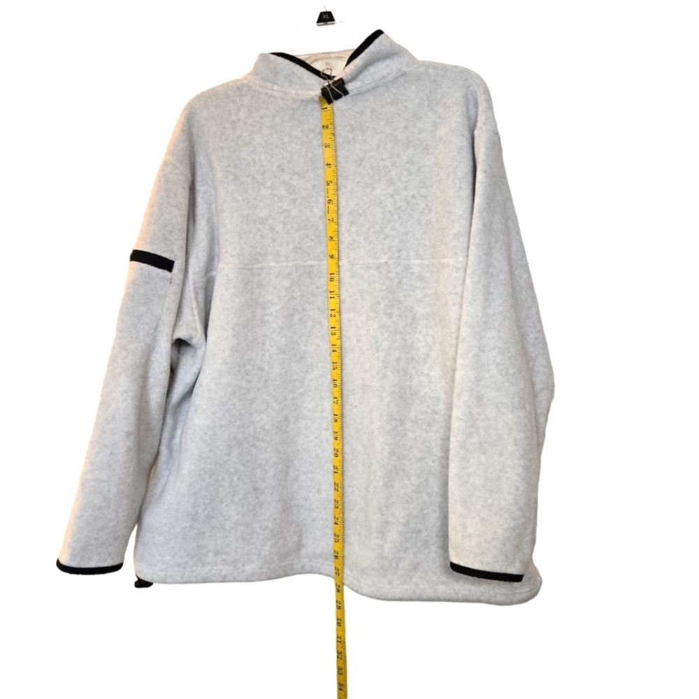 Prospirit Men's XL Pullover Fleece Light Gray Zippered Placket 3 Pockets - Picture 3 of 7